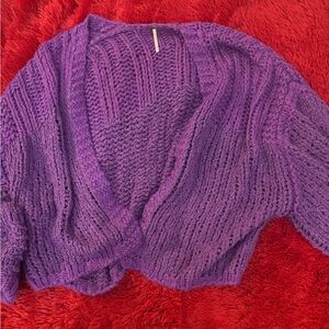 Free People Cozy Purple Knit Sweater